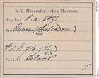 Etiketten zu Quarz (Chalcedon) (NHMW-MIN-Aa5671)